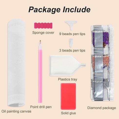 sjutouci مجموعات الطلاء الماس للبالغين، زهرة الزنبق الماس مجموعات الفن للمبتدئين، 5D اللوحة DIY مع الماس، الحفر الكامل جولة جوهرة الفن الحرفية لديكور المنزل 12x12 بوصة in Kuwait