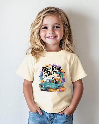 Halloween Shirts for Kids Boys Girls Toddler Halloween Shirt Pumpkin Shirts Ghost Clothes Short Cotton Sleeve Tee 2T-8Y in Kuwait