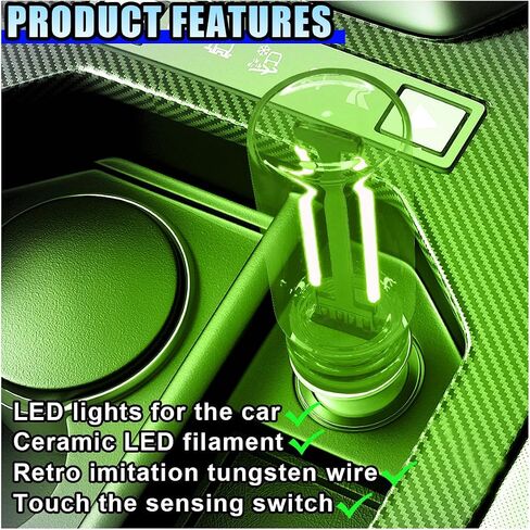 USB LED Car Interior Atmosphere Light, Portable Mini Ambient Light Retro Car Lamps, Plug-in USB Touch Control LED Night Light Auto Interface Charging Lamp for Cars Hallway Bedroom (Purple) in Saudi Arabia