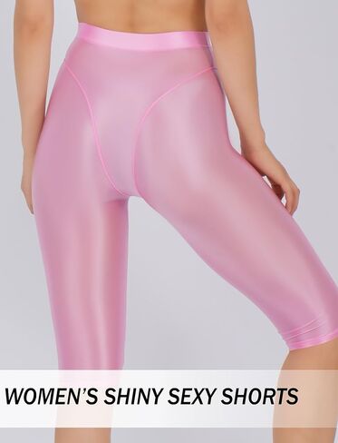 شورتات سيور لاتور لذيذ بيلاتيس بيلاتيس زيت لامع بطول الركبة الطول ناعم طماق رياضية الولايات المتحدة XS-L = TAG.NO in Kuwait