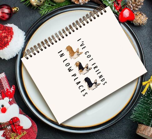 Dachshund Dog Spiral Notebook, Long Haired Dachshund Journal Weiner Dog Gifts for Women Lovers, Doxie Gifts for Lovers Women, College Ruled Hardcover Spiral Notebook 5.5x8.3 in Kuwait