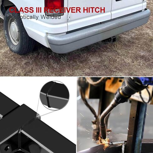APS Rear Towing Hitch Receiver, Class 3 Trailer Hitch Compatible with Ford E-150 E-250 E-350 Econoline 1975-2006 in Saudi Arabia