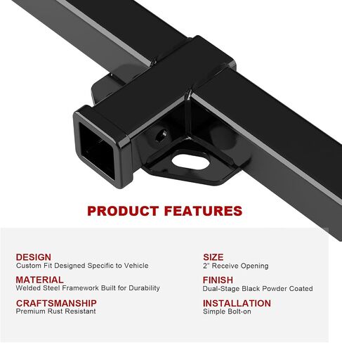 APS Rear Towing Hitch Receiver, Class 3 Trailer Hitch Compatible with Ford E-150 E-250 E-350 Econoline 1975-2006 in Saudi Arabia