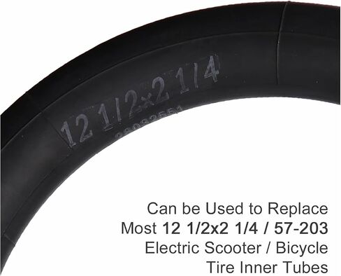 2Pcs 12 1/2 x 2 1/4 Inner Tube with CR202 Valve Stem Compatible with 12x2.125 12.5 x 2.25 Most Electric Bike/Bike/Scooter, 12" Heavy Duty Bike Tube with 47pc Reflective Stickers, 2 Tire Levers in Kuwait