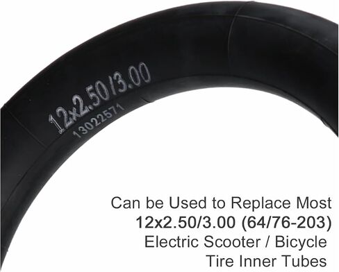 2Pcs 12 1/2 x 2 1/4 Inner Tube with CR202 Valve Stem Compatible with 12x2.125 12.5 x 2.25 Most Electric Bike/Bike/Scooter, 12" Heavy Duty Bike Tube with 47pc Reflective Stickers, 2 Tire Levers in Kuwait