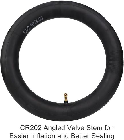 2Pcs 12 1/2 x 2 1/4 Inner Tube with CR202 Valve Stem Compatible with 12x2.125 12.5 x 2.25 Most Electric Bike/Bike/Scooter, 12" Heavy Duty Bike Tube with 47pc Reflective Stickers, 2 Tire Levers in Kuwait