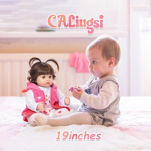 Realistic Reborn Baby Dolls 22" Blonde Real Life Like Bebe Doll with Teeth for Girls Boys Realistas Lifelike Muñecas para Niñas with Birth Certificate & Feeding Kits for Kids Age 3+ in Saudi Arabia