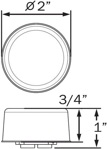 Optronics MCL155RB Glolight Red 2 "Grommet Mount Marker Light in Saudi Arabia