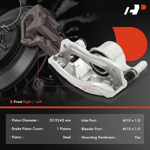 A-Premium Disc-Disc Paripers Assembly مع قوس متوافق مع Hyundai Accent 2000-2005 ، Excel 1990-1994 ، Scoupe 1991/19995 & Mitsubishi Precis-Driver Pronts Side و Pressenger ، 2 PCS in Kuwait