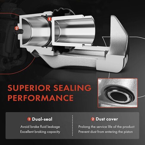 A-Premium Disc-Disc Paripers Assembly مع قوس متوافق مع Hyundai Accent 2000-2005 ، Excel 1990-1994 ، Scoupe 1991/19995 & Mitsubishi Precis-Driver Pronts Side و Pressenger ، 2 PCS in Kuwait