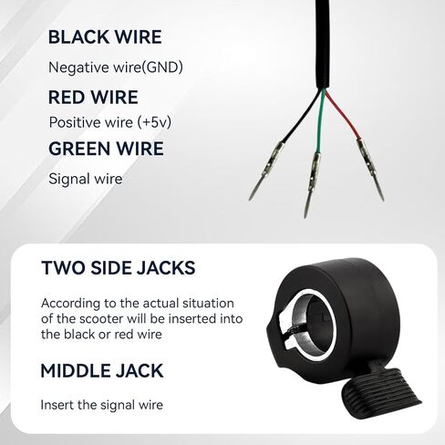 E-Bike Thumb Throttle 130X, Electric Scooter Throttle 12-72V SM Plug E-Bike Right/Left Hand Accelerator E Bike Speed Control for Electric Bicycle Scooter Accessories in Saudi Arabia