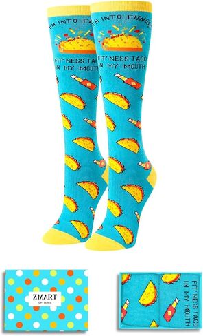 Zmart Funny Pineapple Gifts Hawaiian Gifts for Women - IVF Gifts for Teen Girls, Fertility Gifts, Novelty Pineapple Socks, Fruit Socks Knee in Kuwait