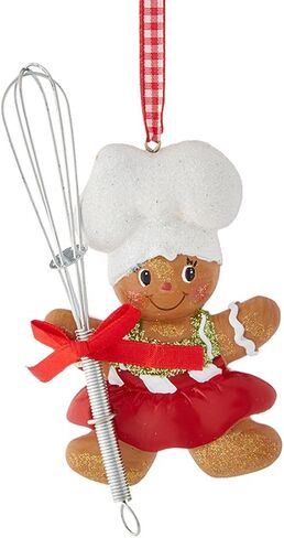 Kurt S. Adler Resin Gingerbread Boy and Girl Baker Christmas الحلي مجموعة من 2 متنوعة in Kuwait