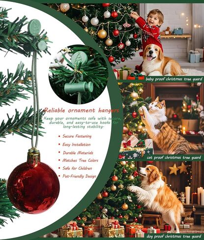Ornament Hooks – Essential Christmas Tree Decorating Hangers Great Xmas Ornament Hooks for Hanging Christmas Decorations 35 PCS(Green) in Kuwait