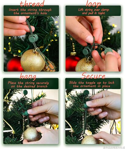 Ornament Hooks – Essential Christmas Tree Decorating Hangers Great Xmas Ornament Hooks for Hanging Christmas Decorations 35 PCS(Green) in Kuwait