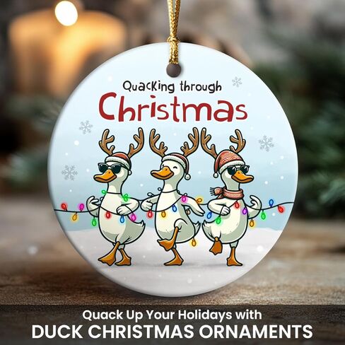 زخارف عيد الميلاد المضحكة موس - 2025 زخرفة مزدوجة من الخزانة الخزفية ، موسع الصيد ، هدايا عاشق الحيوانات للأطفال ، الحلي المعلقة عيد الميلاد السيراميك ، هدايا مضحكة للمزارع in Kuwait