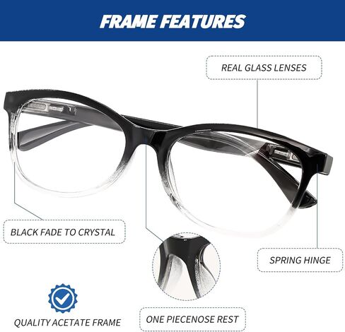 Braxan One Power Auto Focus Reading Glasses القراء ، الضوء الأزرق المضاد ، Vision Auto ضبط النظارات من .5x إلى 2.5x ، للرجال النساء in Kuwait