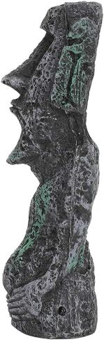 Hapivida Easter Island Statue, Resin Imitation Stone Statues Easter Head Artificial Fish Decorations Lifelike Aquarium Equipment Landscape Resin Ornament in Kuwait