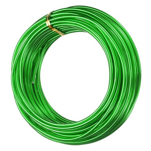 uxcell 12 Gauge 2mm Aluminum Armature Wire, 32.8ft(10m) Bendable Metal Wire Beading String Cord for DIY Jewelry Crafts Wreath Making Sculpting Floral Bonsai Trees, Green in Kuwait