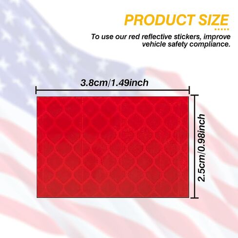 4-Pieces Reflective License Plate Stickers for New Jersey GDL Drivers - Perfect for New Drivers Under 21 & Special Learning Permits (Bright Red) in Kuwait