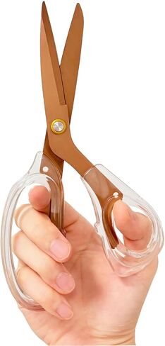 Office Scissors for Desk,Rose Gold Blade with Clear Handles All Purpose Scissors 8 inch Pretty Transparent Shear for Crafting,Desk, Home, Sewing in Kuwait