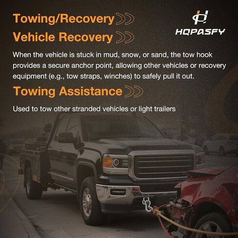 Front Bumper Tow Hook Shackles 2Pcs Red Compatible with 2007-2018 Chevy Silverado 1500, GMC Sierra 1500| 2019 Chevy Silverado 1500 LD, GMC Sierra 1500 Limited Replaces# 84192871 in Kuwait