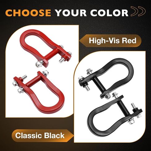 Front Bumper Tow Hook Shackles 2Pcs Red Compatible with 2007-2018 Chevy Silverado 1500, GMC Sierra 1500| 2019 Chevy Silverado 1500 LD, GMC Sierra 1500 Limited Replaces# 84192871 in Kuwait