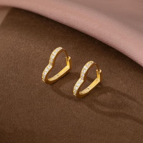 Sluynz 925 Sterling Silver Cz Love Hoop أقراط للنساء المراهقات يحبون أقراط Heart Hoop لعيد الأم in Saudi Arabia