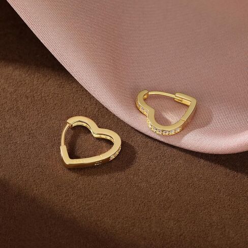 Sluynz 925 Sterling Silver Cz Love Hoop أقراط للنساء المراهقات يحبون أقراط Heart Hoop لعيد الأم in Saudi Arabia