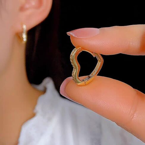 Sluynz 925 Sterling Silver Cz Love Hoop أقراط للنساء المراهقات يحبون أقراط Heart Hoop لعيد الأم in Saudi Arabia
