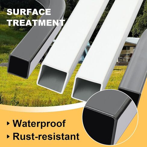 HECASA 48" Clothesline 4" Square RV Bumpers Mounted Fit RV Camper Travel Trailer Powder Coated Aluminum Clothes Line in Saudi Arabia