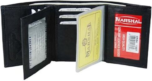 Tri-Fold Genuine Genuine Mens Wallet Card Case #1307CF in Saudi Arabia