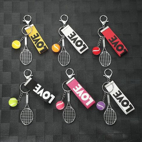 Forubus Tennis keychain tennis tennis ball tennis love tag keychain for tennis bag carm ، tennis gift for women in Saudi Arabia