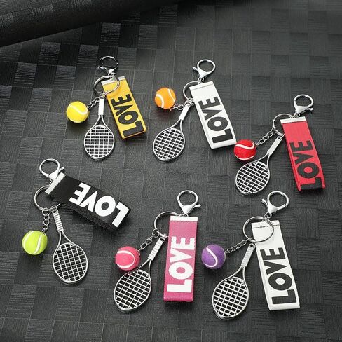 Forubus Tennis keychain tennis tennis ball tennis love tag keychain for tennis bag carm ، tennis gift for women in Saudi Arabia