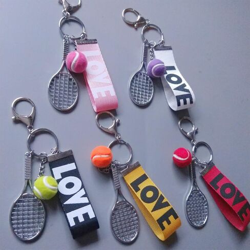 Forubus Tennis keychain tennis tennis ball tennis love tag keychain for tennis bag carm ، tennis gift for women in Saudi Arabia