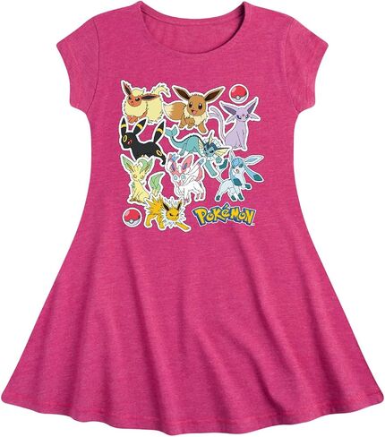 HYBRID APPAREL - Pokémon - Eevee Evolution Stickers - Youth Girls Fit and Flare Dress in Saudi Arabia
