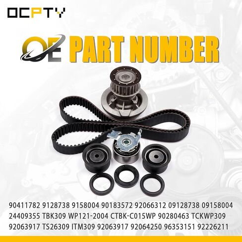 طقم حزام توقيت OCPTY مع استبدال مضخة المياه 2004-2007 لـ Chevrolet Optra 1999-2002 لـ Daewoo Nubira 2004-2008 لـ Suzuki Forenza 2005-2008 لـ Suzuki Reno يحل محل 92063917 TS26309 ITM309 in Saudi Arabia
