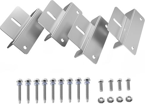 Solar Panel Mounting Z Brackets,Solar Panel Brackets, Solar Panel Mount, Aluminum Corrosion-Free Construction for RVs, Trailers, Boats, Yachts, Wall and Other Off Gird Roof Installation,Gray in Saudi Arabia
