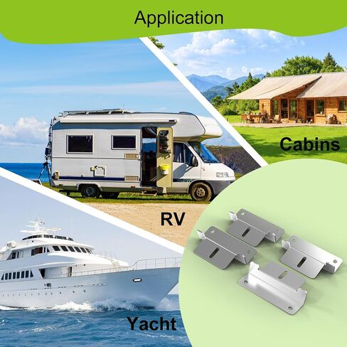 Solar Panel Mounting Z Brackets,Solar Panel Brackets, Solar Panel Mount, Aluminum Corrosion-Free Construction for RVs, Trailers, Boats, Yachts, Wall and Other Off Gird Roof Installation,Gray in Saudi Arabia