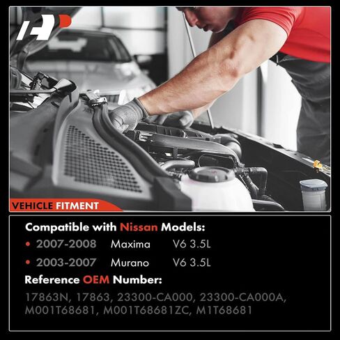 A-Premium Starter Motor متوافق مع Nissan Maxima 2007-2008 V6 3.5L ، Murano 2003-2007 V6 3.5L ، 12V 1.7kW 13 CCW ، استبدل# 23300CA000 in Saudi Arabia