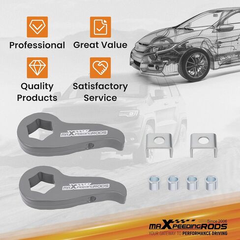 MaxPeedingRods 2 "مفاتيح التواء المصعد لـ Chevy Silverado/GMC Sierra 2500HD/3500HD 4WD 2020-2024 ، مجموعة الرفع التسويقي in Kuwait