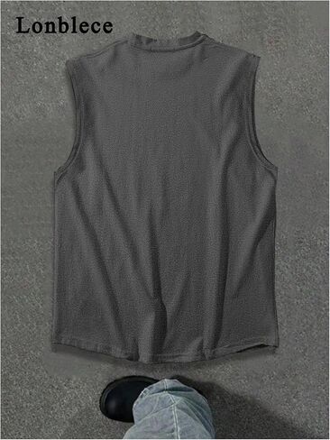 Floerns Men Graphic Olcyveless Tank Top Street Crew Neck Y2K T Trants in Kuwait