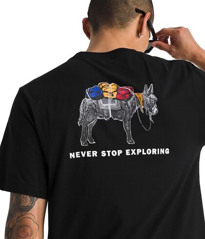 حزمة تطور Men's Evolution Tee Short | قميص القطن مع تصميم جرافيك ، وضع في الأكمام ، طوق مضلع in Kuwait