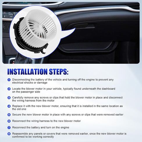 محرك منفاخ AC الأمامي مع مروحة يناسب دودج مرسيدس بنز فريدلينر العداء 2500 3500 HVAC سخان محرك استبدال# 700319 0008356107 in Saudi Arabia