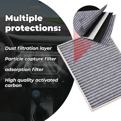 توباز 2PCS Cabin Air Filter مع كربون نشط متوافق مع Buick Enclave 2008-2017 ، Chevy Traverse 2009-2017 ، GMC Acadia 2007-2016 ، GMC Acadia Limited 2017 ، Saturn Outlook 2007-2010 in Saudi Arabia