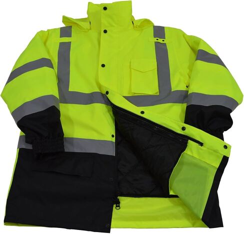LBPJ6IN1-C3-6X Two Tone Waterproof 6-In-1 Parka Jacket, 6X-Large, Lime/Black in Saudi Arabia