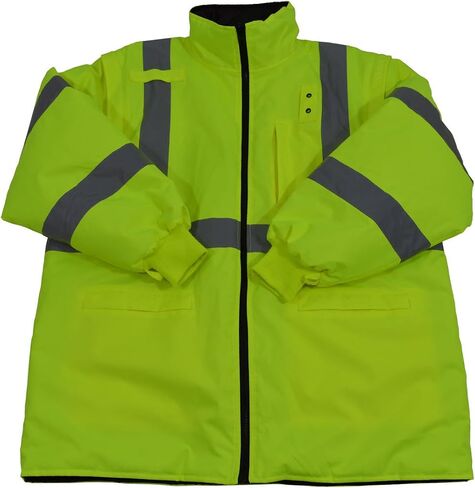 LBPJ6IN1-C3-6X Two Tone Waterproof 6-In-1 Parka Jacket, 6X-Large, Lime/Black in Saudi Arabia