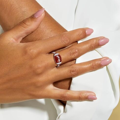 الجنيه الاسترليني الفضي للبيسبول اللينة للكرة الطائرة كرة القدم رنين رينجز هدايا المجوهرات لفريق لاعب النساء in Kuwait