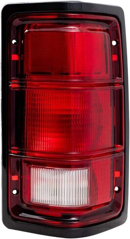 Brock Replacement Set Driver and Passenger Taillights with Black Bezels Compatible with 1981-1993 Pickup Truck 55076439 55076438 in Saudi Arabia