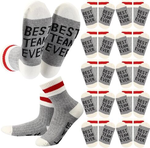 12 Pairs Best Team Ever Socks Employee Appreciation Socks Gift Employee Christmas Gift Thank You Gifts Bulk for Staff Coworkers Teacher Nurse Volunteer Employee Men Women Adults in Saudi Arabia
